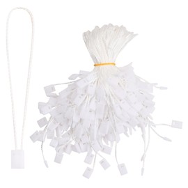 1000pcs String for Hang Tags 6.7inch, Clothing Tag Rope, Snap Lock Pin Loop Fastener Hook Ties for Attaching Labels Disposable Price Tags Clothes Jewelry Luggage Accessories, 17CM (White)