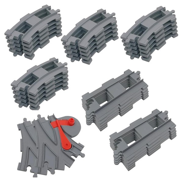 Mailfull Building Blocks Train Rails 32 Pieces City Railway Set