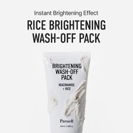 Parnell Niacinamide Rice Brightening Wash Off Pack 100ml, Korean Skin Care for Men and Women, korean skin care, korean beauty