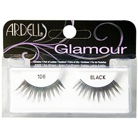 Ardell Glamour Eye Lashes, Black [106] 1 ea (Pack of 4)