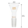 XCD Glass Powder Funnel, Short Stem Borosilicate Glass Filter Funnel