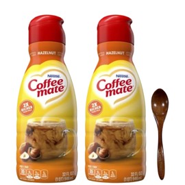 Coffee-mate CoffeeMate Hazelnut Liquid Coffee Creamer 32 oz 2 pack w/ Wooden Spoon