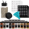Tebery 30 Pack Glass Spice Jars Square Glass Bottles with
