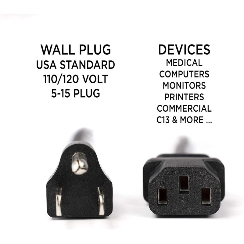 IMGPower AC Charging Cable for VTOMAN Flashspeed 1500/Flashspee