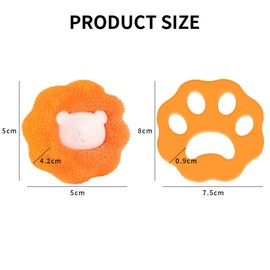 Xanthelle Pet Hair Remover Washing Machine, Set of 8 Cat Hair Remover & Lint Remover, Hair Catcher for Dog Hair in Washing Machine, Reusable