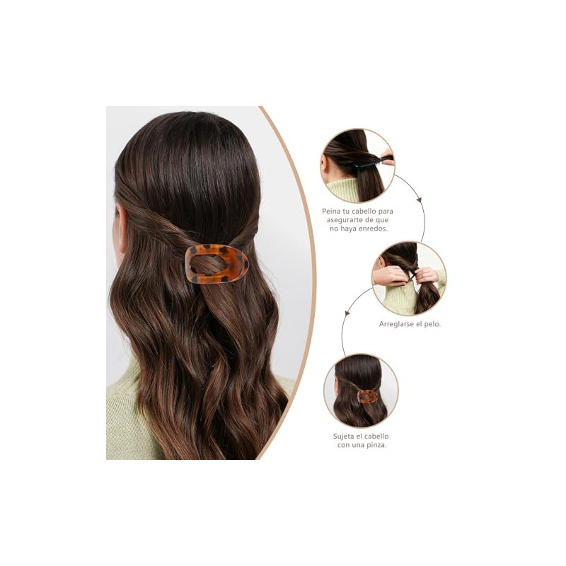 Pinzas para Cabello Mujer (6 Piezas) - Broches para Cabello