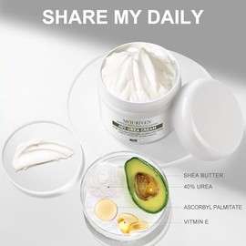 Crema de urea 40 por ciento – Crema para pies y manos secos y agrietados para talones, pies, rodillas, codos y manos – Loción de urea de máxima fuerza