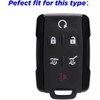 Key Fob Cover for Chevy GMC: 6 Buttons Key Fob