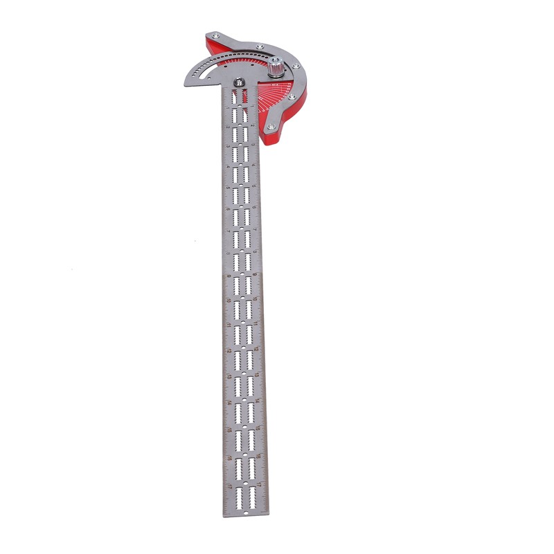 Woodworker Edge Ruler Protractor Portable Stainless Steel Angle Measuring Tool