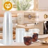 Foxtell 100 Pcs 16 Oz Clear Plastic Cups with Strawless