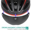 Victgoal Bike Helmet Goggles Visor Strong Magnetic Eye Shield (Black)