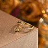 xuanhang Golden Dragon Cocktail Open Rings for Women,Unique 18k Gold