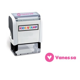 Infusion Kids Stamp Self-Inking Name Stamp - Choose from 17 Vibrant Ink Colors