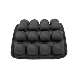JFT Motorcycle Air Cushion Seat Pad, Pressure Relief Ride Motorcycle Air Cushion Large for Cruiser Touring Saddles (Black)
