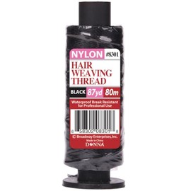 DONNA Hair Weaving Thread Nylon 87YD, Hair Weaving Thread Hair Extension Kit, Weaving Thread for Making Wig Sewing Hair, 1PC (80M) Black