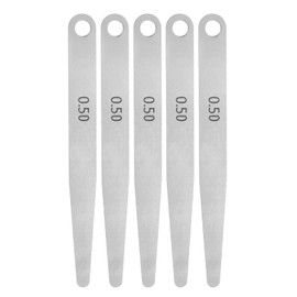 QUARKZMAN Feeler Gauge 0.5 mm Thickness Gauge 65MN Steel Metric Gap Measuring Tool Single Blade Pack of 5