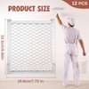 Landhoow 12 Pcs Paint Roller Grid 4 Sided Metal Bucket