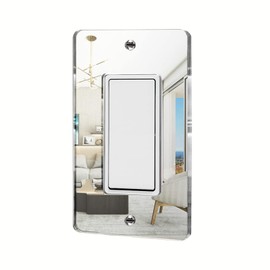 Generic Mirror Acrylic Single Rocker Light Switch Cover Decorative 1 Gang outlet cover for Livingroom Bedroom Bathroom Kitchen 4.5"" x 2.76"", Standard Size
