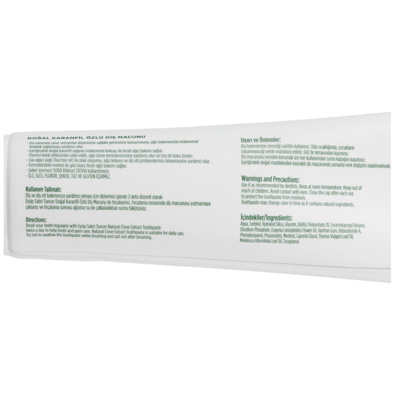 EYUP Sabri TUNCER Natural Clove Extract Toothpaste 90 ml