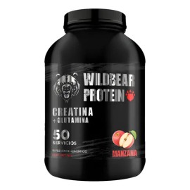Creatina Monohidratada Wild Bear con Sabor a Manzana, 1 kg