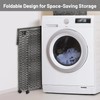 70L Slim Laundry Hamper with Lid & Wheels, Rolling Laundry