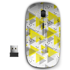 2.4G Ergonomic Portable USB Wireless Mouse for PC, Laptop, Computer, Notebook with Nano Receiver ( Geometry Design )