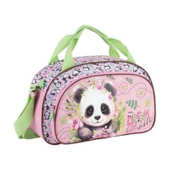 Goldkids - Children's Sports Bag for Girls and Boys - Shoulder Bag with Panda Motif - Swimming Bag with Reinforced Base - Training Bag 40 cm x 25 cm x 15 cm