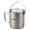 Lixada Lightweight Titanium 3 Pieces Set Titanium 750ml Pot 350ml