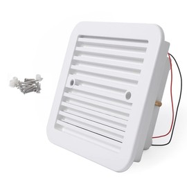 Frezon 12V WHITE Air Vent with FAN RV Trailer Caravan Side Air Ventilation Fit for RVs, Trailers, Motorhomes etc