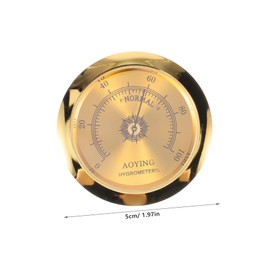 VICASKY Guitar Hygrometer Humidity Meter for Acoustic Folk Guitars Humidity Monitor Easy-read Display Durable Metal Construction