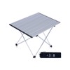 iClimb Ultralight Compact Camping Folding Table with Carry Bag (Silver