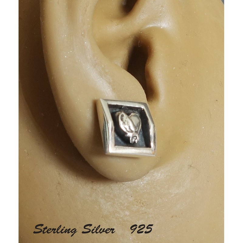 [STERLING SILVER 925] AMTHGPS-050 Single Ear Sterling Silver 925 Earrings,