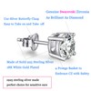JiaYang Sparkling CZ Diamond Stud Earrings 925 Sterling Silver Cubic