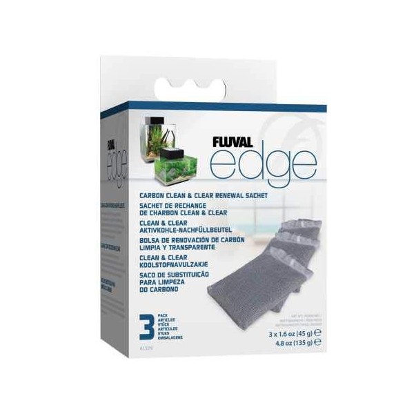 Fluval EDGE Carbon Clean & Clear Renewal Sachets - 3-Pack