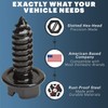 Black License Plate Screws Kit - Set of 8 Fasteners