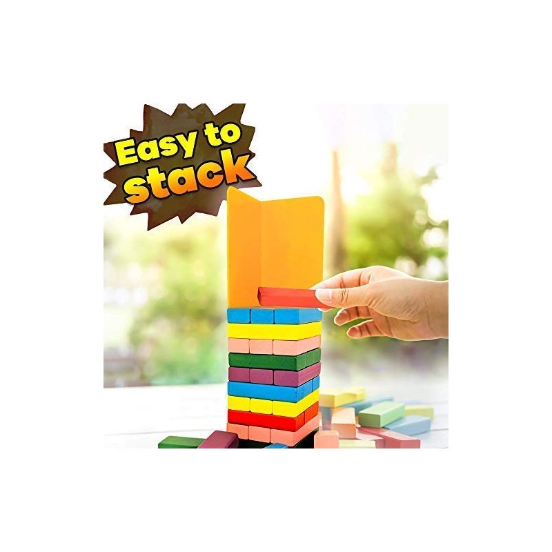 Hogar Wood Block Tower Stacking Tray Game Accessory Ages 6