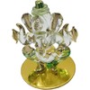 Green Ganesha for car Dashboard Sitting Ganesh Sculpture Murti Ganpati