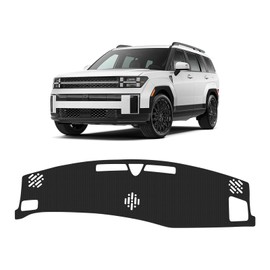 FIILINES Dash Cover for 2024-2026 Hyundai Santa Fe, Dashboard Mat Accessories Dash Cover Sunshade Nonslip Mesh Protector No Glare Black