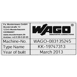 WAGO Contact Technology TAGS Si 210 804 44X99 MM 500Stck/Roll Label Material 4050821632627