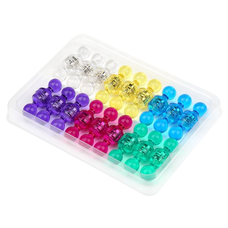 H&S 36 Fridge Magnets Whiteboard Magnets Strong Magnetic Push Pins