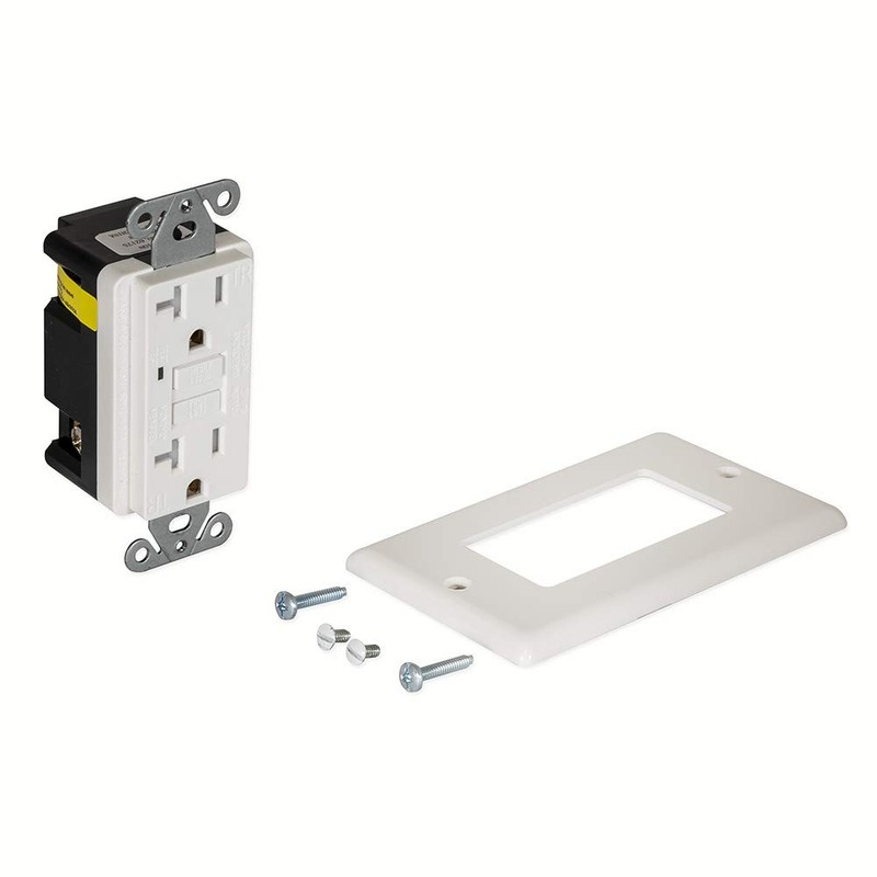 Eastman Tamper Resistant Self-Test Slim GFCI Outlet with LED Indicator