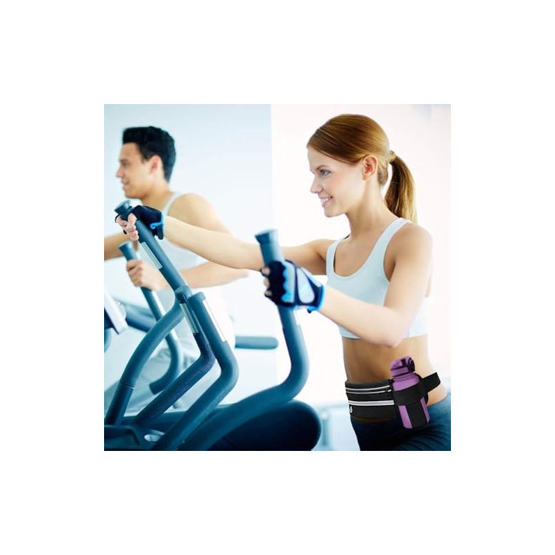 Running Belt Waist Pack with Water Bottle Holder, Adjustable Strap,