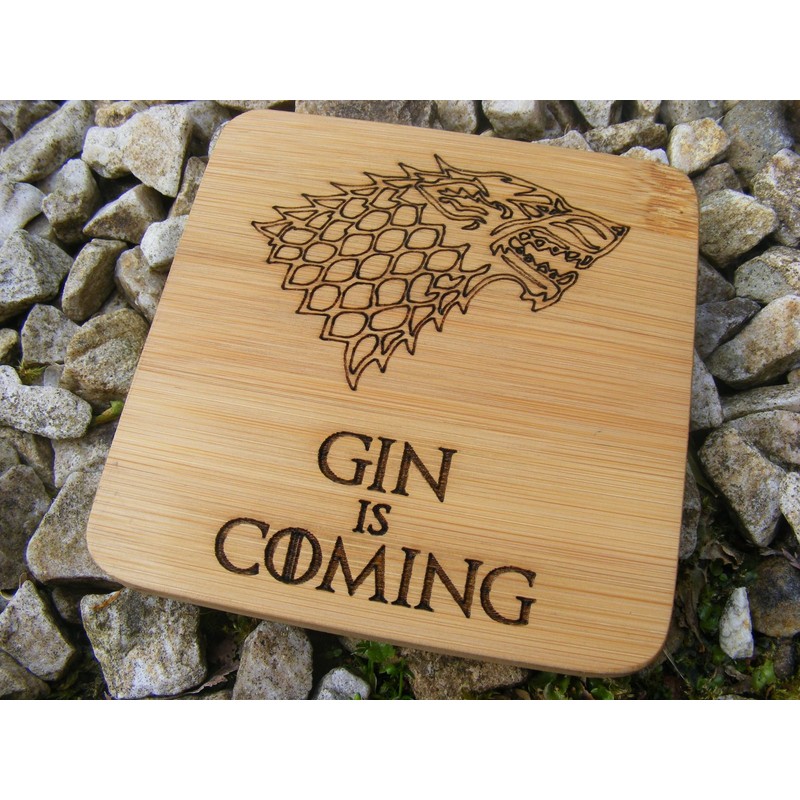 BAMBOO GIN IS COMING GAME OF THRONES INSPIRED COASTERS DRINKS