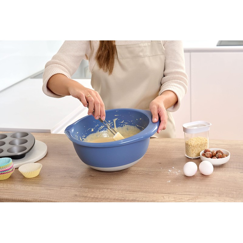 Emsa Prep&Bake 3-Piece Plastic Mixing Bowl Set, 1.4 + 2.8