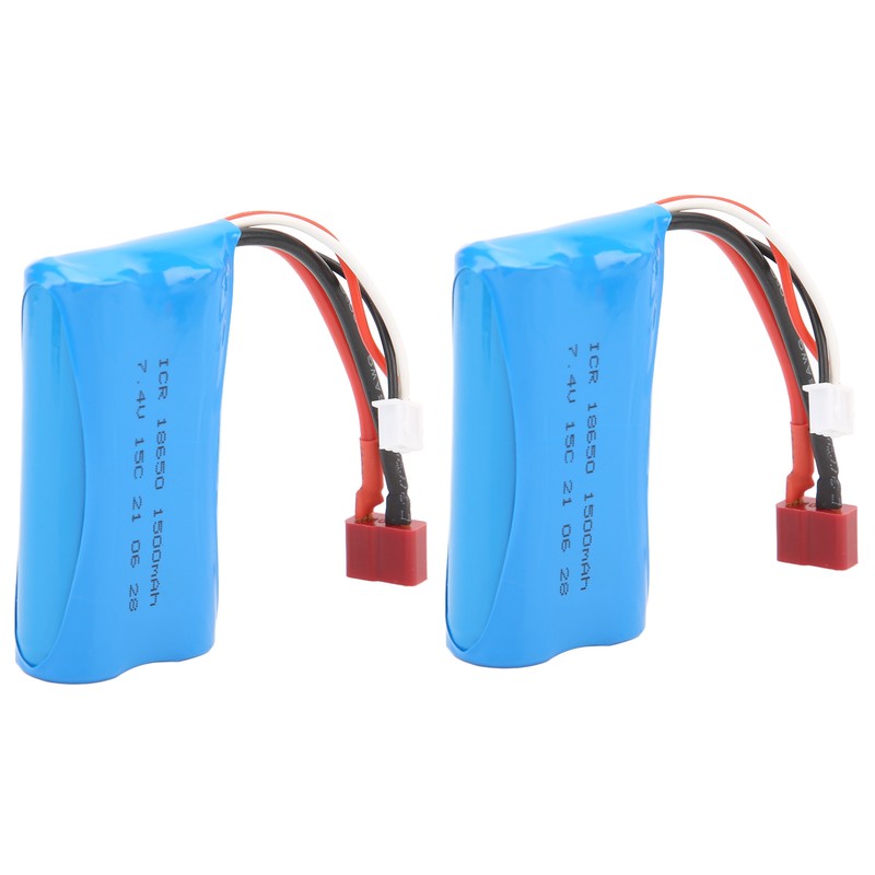 7.4V 1500mAh 15C Lipo Battery with Charging Cable Rechargeable Lithium
