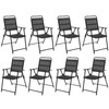 Yaheetech Folding Patio Chair Set of 8, Outdoor Dining Chair