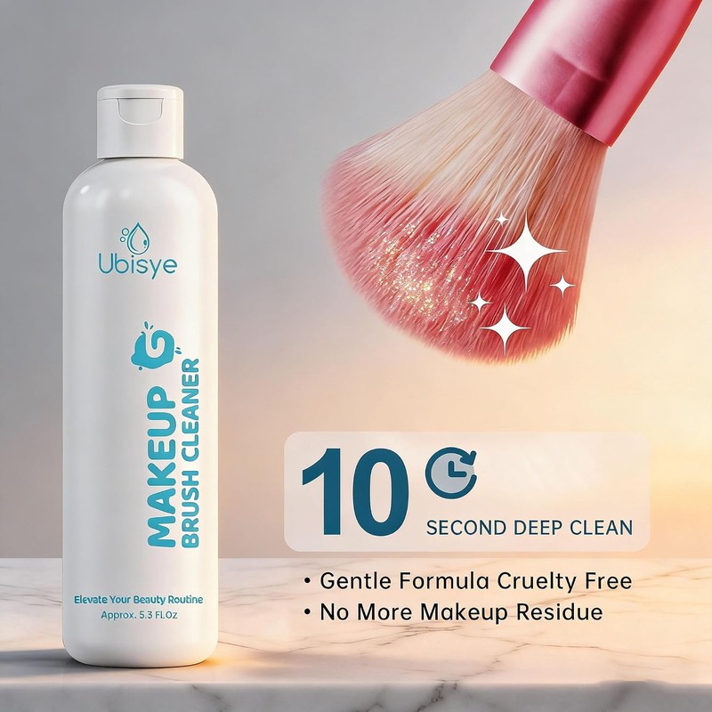 Limpiador de brochas de maquillaje, solución limpiadora para brochas y