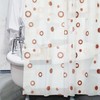 Polka Dots Translucent Shower Curtain Brown Medium 2ea