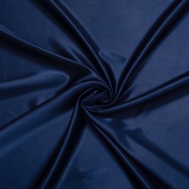 Fynite Charmeuse Satin Fabric | 5 Yards | 44" Wide | Soft & Shiny Cloth Fabric, Silky Satin for Bridal Wedding Dress, Fashion Crafts, Costumes, Decorations, Sewing, Draping - Navy Blue