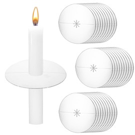 30 PCS Paper Candle Drip Protectors, Silver Candle Drip Catcher Paper Candles Bobeche Church Candles Holder Guards for Candlelight Vigil, Church Service, Memorial Service, Devotional, Christmas Eve